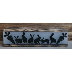 Led Lichterbalken " Kaninchen/Karotten " geflammt