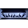 Led Lichterbalken " Kaninchen/Karotten " geflammt