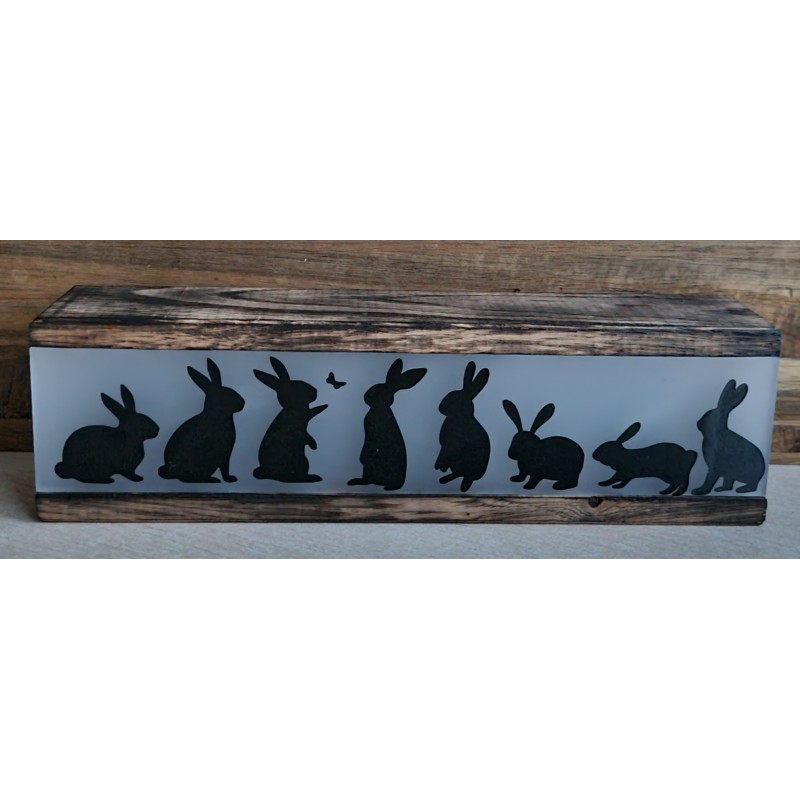 Led Lichterbalken " Kaninchen" geflammt