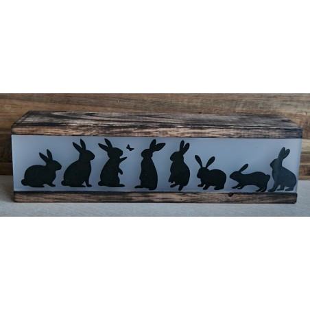 Led Lichterbalken " Kaninchen" geflammt