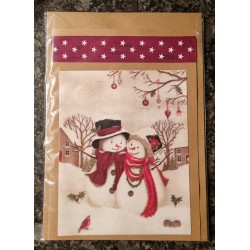 Karte " Schneemann Paar "