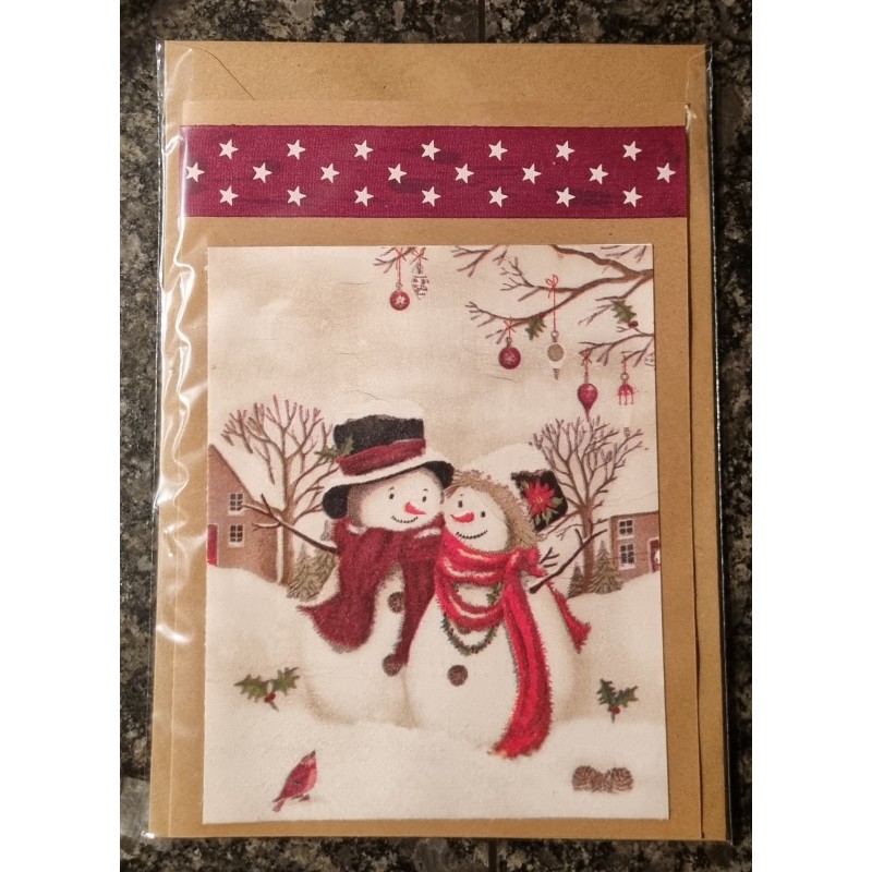 Karte " Schneemann Paar "