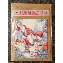 Karte " Wichtel im Winterwald "
