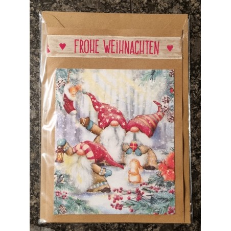 Karte " Wichtel im Winterwald "