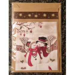 Karte  " Schneemann Paar "