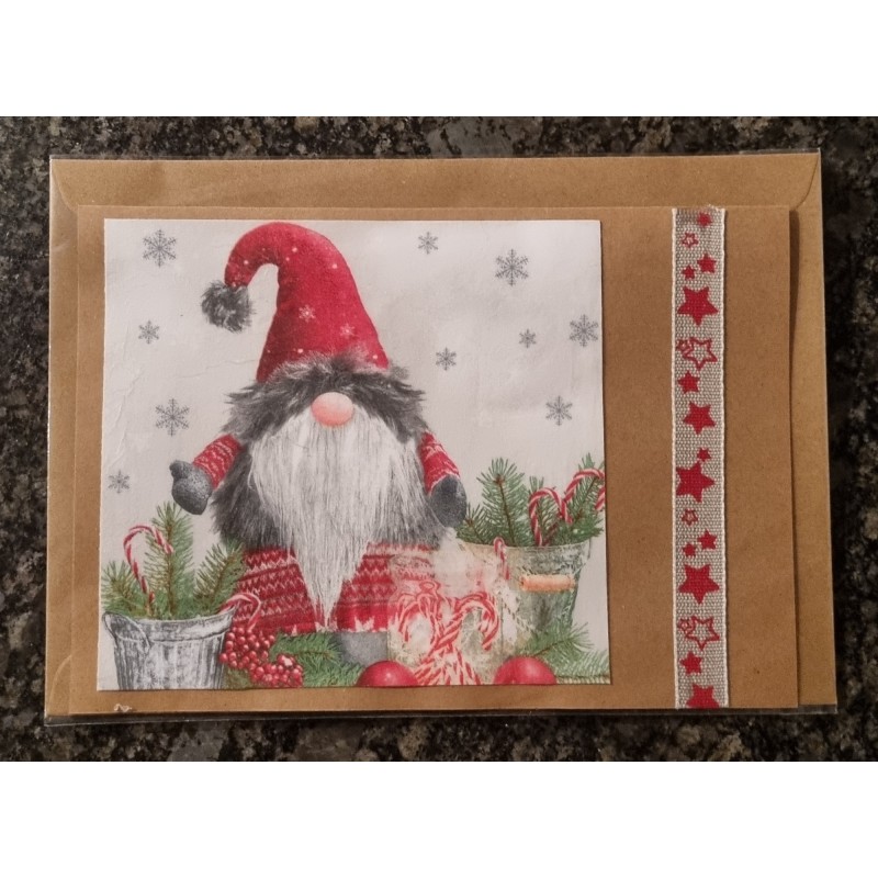 Karte  " Wichtel/Weihnachtskugeln "