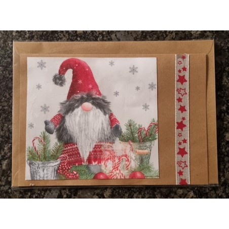 Karte  " Wichtel/Weihnachtskugeln "