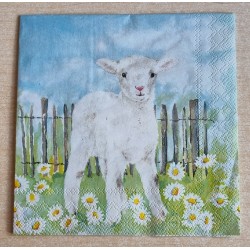 Serviette Lamm/Margriten