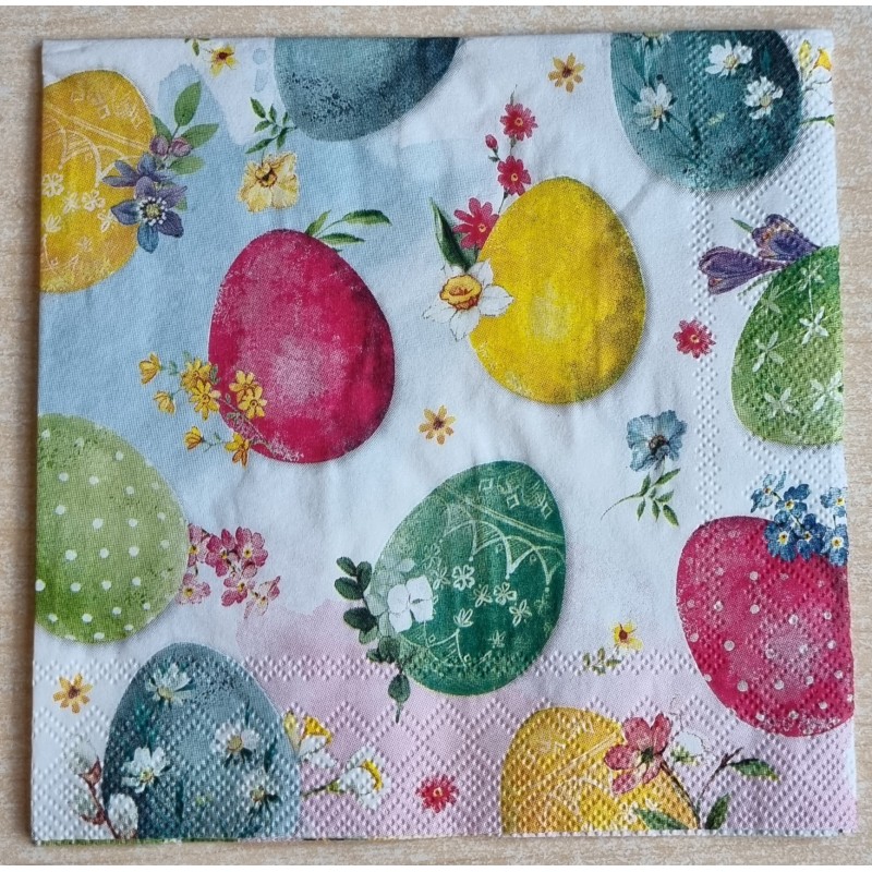 Serviette Bunte Eier