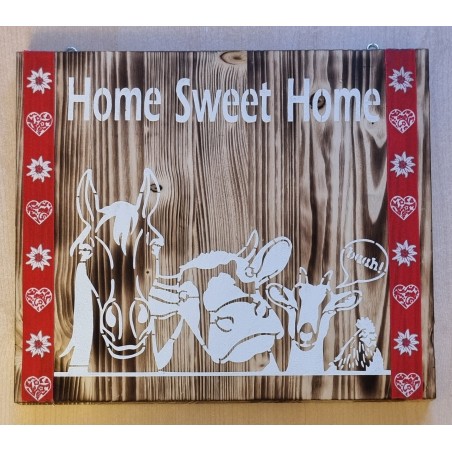 Schild Home sweet Home Tiere