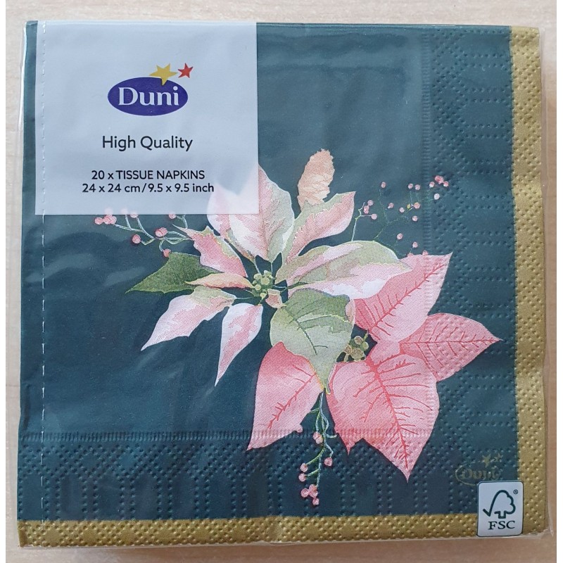 Servietten Weihnachtsstern rosa