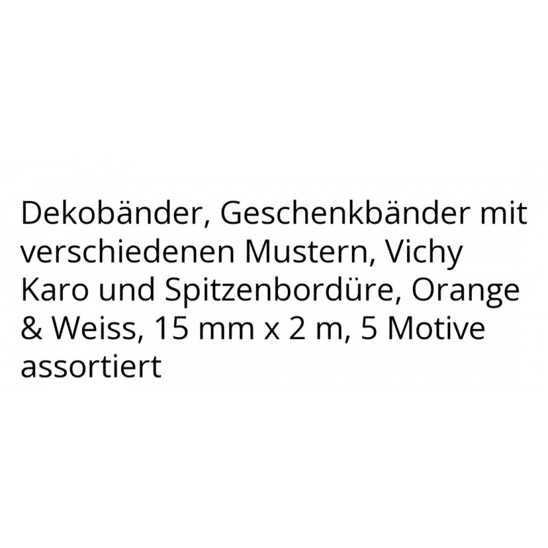 Dekobänder assortiert orange