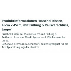 Kuschel Kissen taupe