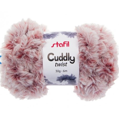 Garn Cuddly Twist rosa/bordeaux