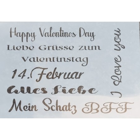 Schablone " Valentinstag "