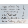 Schablone " Valentinstag "
