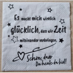 Serviette  " Es macht mich wirklich glücklich... "