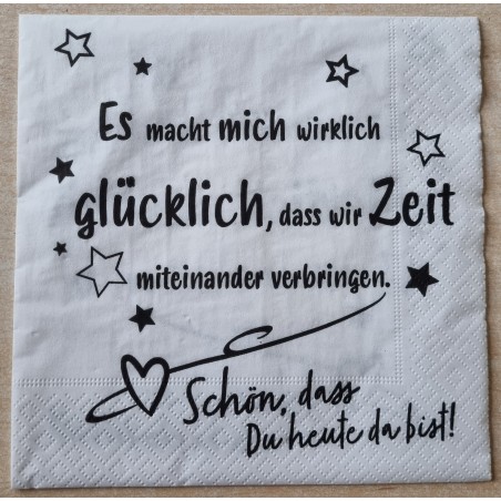 Serviette  " Es macht mich wirklich glücklich... "