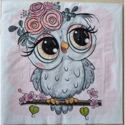Serviette  " Eulen Lady "