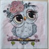 Serviette  " Eulen Lady "