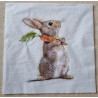 Serviette  " Kaninchen mit Karotte "