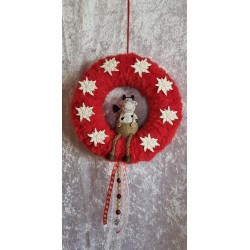 Tür/Wanddeko Ring rot/Kuh