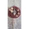 Tür/Wanddeko Ring mauve/Wichtel hellgrau
