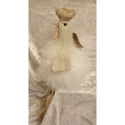 Kantenhocker Huhn weiss
