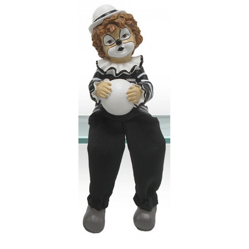 Kantenhocker Clown mit Ball schwarz