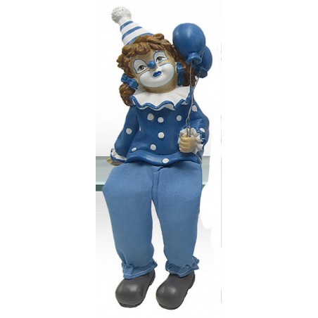 Kantenhocker Clown mit Luftballons blau