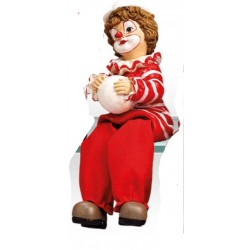 Kantenhocker Clown mit Ball rot