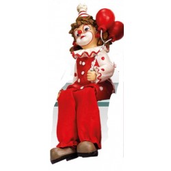 Kantenhocker Clown mit Luftballons rot