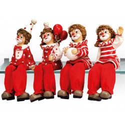Kantenhocker Clown mit Hut rot
