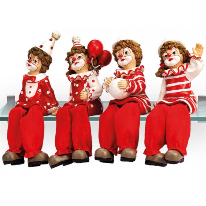 Kantenhocker Clown mit Hut rot