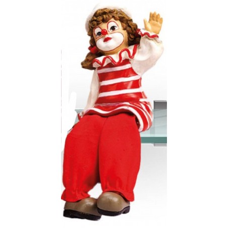 Kantenhocker Clown winkend rot