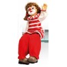 Kantenhocker Clown winkend rot