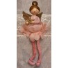 Kantenhocker Engel mit stern rosa/gold
