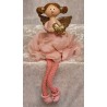 Kantenhocker Engel mit Herz rosa/gold