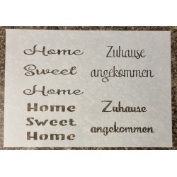 Schablone " Zuhause angekommen "