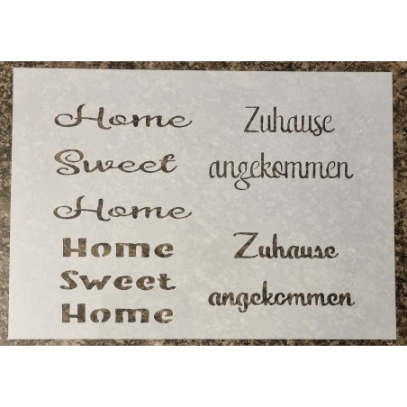 Schablone " Zuhause angekommen "