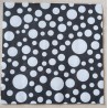 Serviette Punkte schwarz/weiss