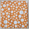 Serviette Punkte orange/weiss