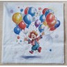 Serviette Clown mit Luftballons