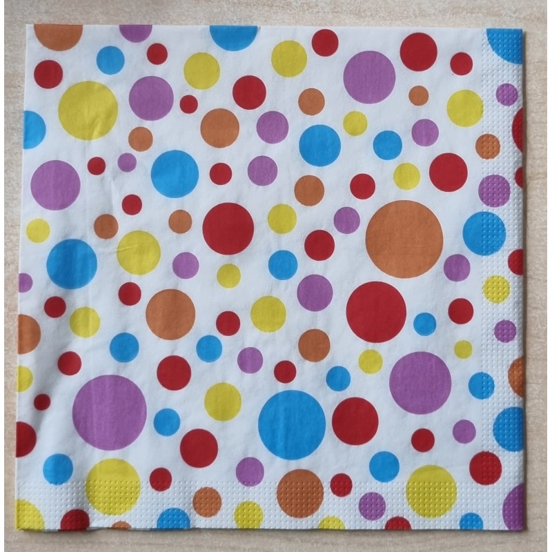 Serviette Punkte bunt