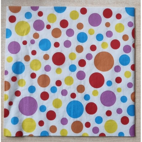 Serviette Punkte bunt