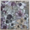 Serviette Blumen beige/mauve/hellbraun