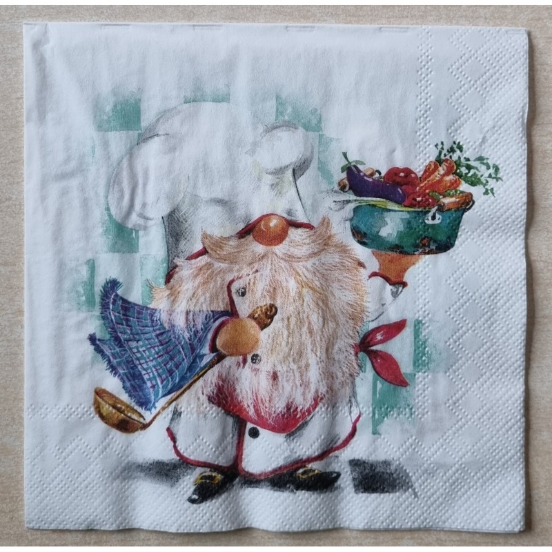 Serviette Wichtel-Koch