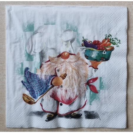 Serviette Wichtel-Koch