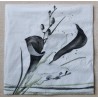 Serviette Calla Blume schwarz/weiss