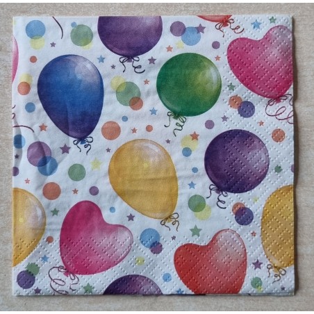 Serviette Bunte Luftballons